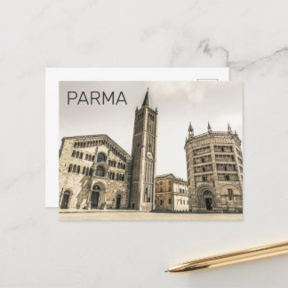 Cartão Postal De Festividades Parma Emilia Romagna Piazza Del Duomo Itália