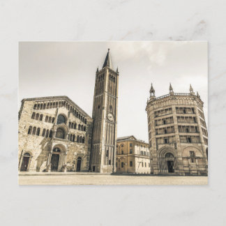 Cartão Postal De Festividades Parma Emilia Romagna Piazza Del Duomo Itália