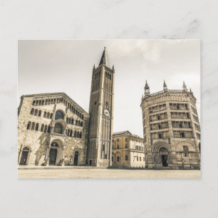Cartão Postal De Festividades Parma Emilia Romagna Piazza del Duomo Itália Post