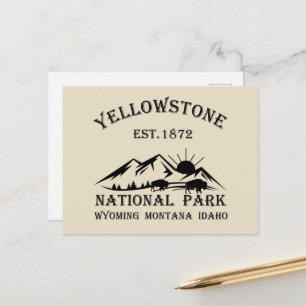 Cartão Postal De Festividades Parque Nacional de Yellowstone
