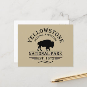 Cartão Postal De Festividades parque nacional de yellowstone