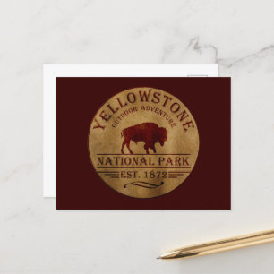 Cartão Postal De Festividades parque nacional de yellowstone