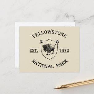 Cartão Postal De Festividades Parque Nacional de Yellowstone Vintage