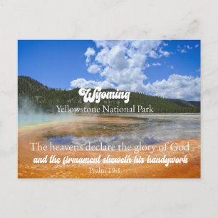 Cartão Postal De Festividades Parque Nacional de Yellowstone Wyoming Salmo 19:1