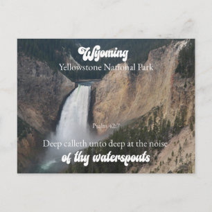 Cartão Postal De Festividades Parque Nacional de Yellowstone Wyoming Salmo 42:7