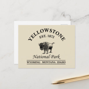 Cartão Postal De Festividades Parque Nacional Yellowstone
