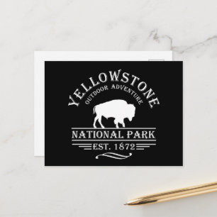 Cartão Postal De Festividades Parque Nacional Yellowstone Vintage