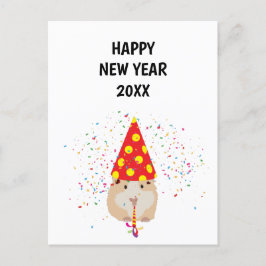 Cartão Postal De Festividades Partida de Hamster - Cartão de Anos novos de Féria