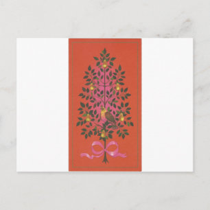 Cartão Postal De Festividades Partridge de natais vintages