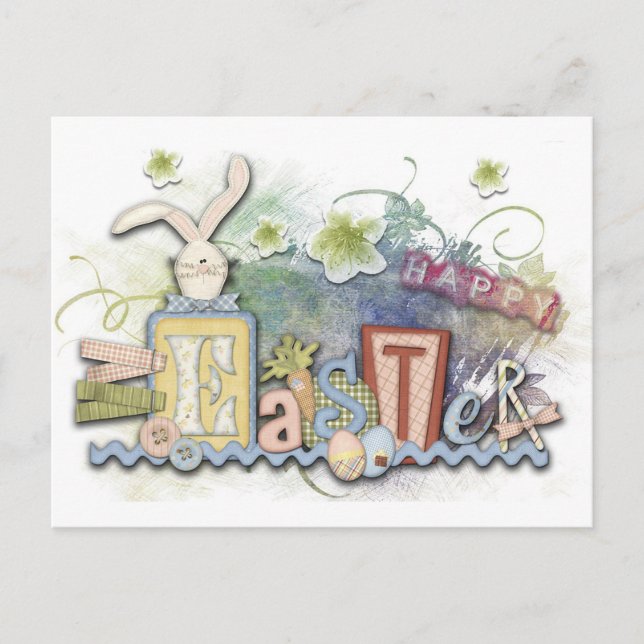 Cartão Postal De Festividades Páscoa (Frente)