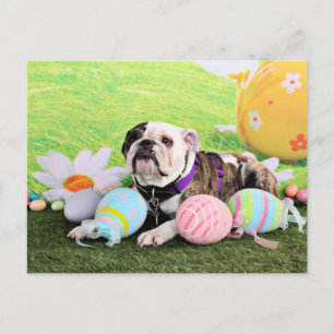 Cartão Postal De Festividades Páscoa - Bulldog - Delilah