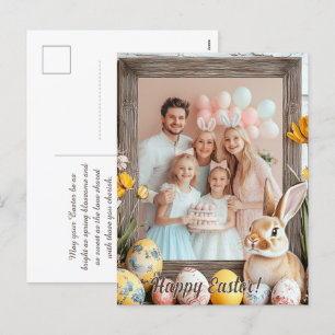 Cartão Postal De Festividades Páscoa Bunnyland Express personalizável 🐇 entonad