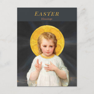 Cartão Postal De Festividades Páscoa Cristo bênção de Émile Munier