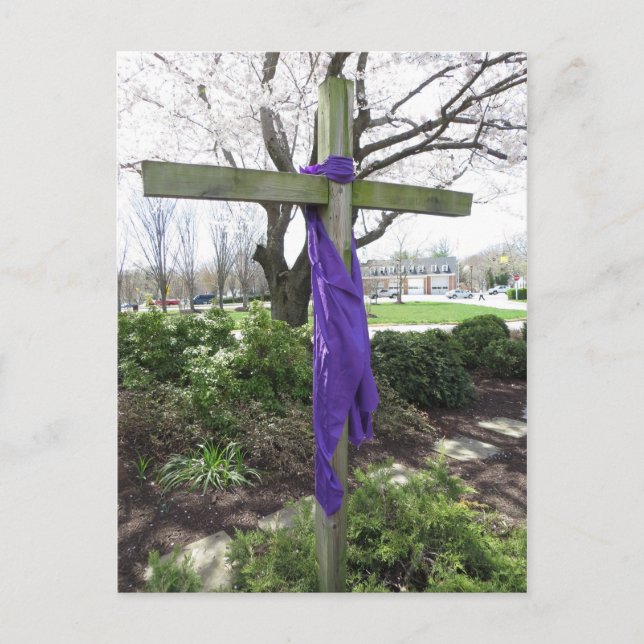 Cartão Postal De Festividades Páscoa Cross (Frente)