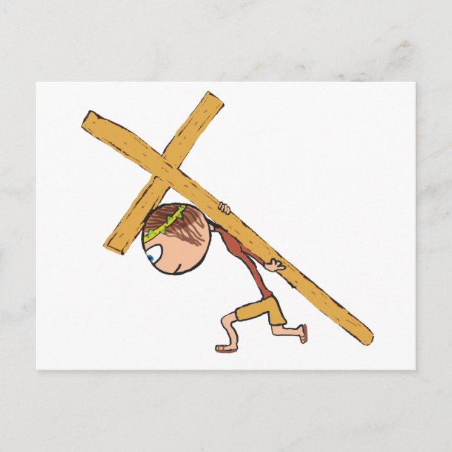 Cartão Postal De Festividades Páscoa Cross (Frente)