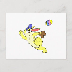 Cartão Postal De Festividades Páscoa de beisebol
