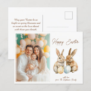 Cartão Postal De Festividades Páscoa de óvulo-espinho 🐇 personalizável