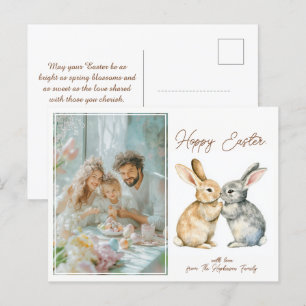 Cartão Postal De Festividades Páscoa de óvulo-espinho 🐇 personalizável