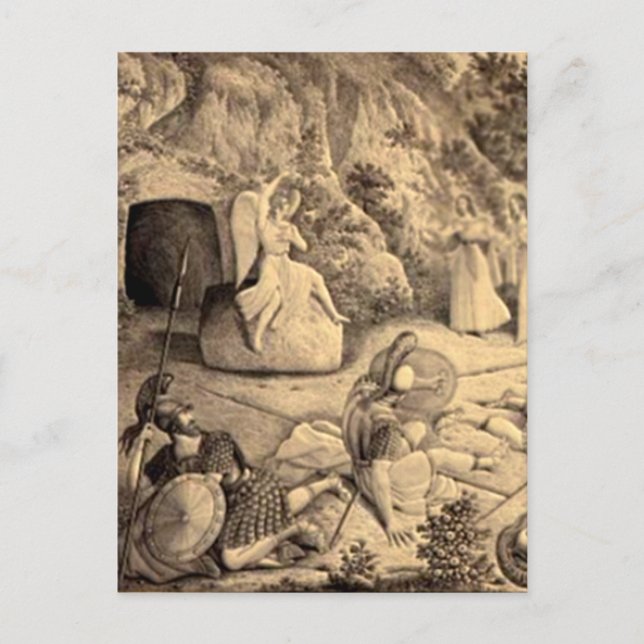 Cartão Postal De Festividades Páscoa e Palm domingo Cruzes e Cenas (Frente)