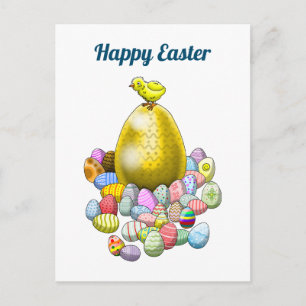 Cartão Postal De Festividades Páscoa Egghunt