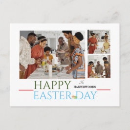 Cartão Postal De Festividades páscoa elegante da Tipografia 3