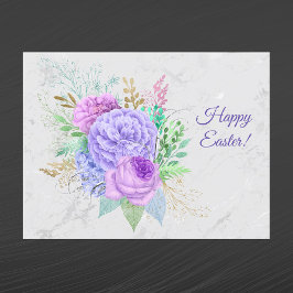 Cartão Postal De Festividades Páscoa Floral bonito