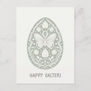 Cartão Postal De Festividades Páscoa no estilo minimalista