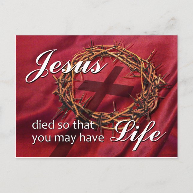 Cartão Postal De Festividades Páscoa religiosa (Frente)