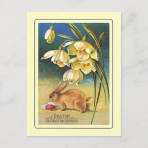 Cartão Postal De Festividades Páscoa Vintage