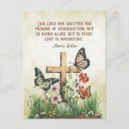 Cartão Postal De Festividades Páscoa Vintage Martin Luther Resurrection Cote