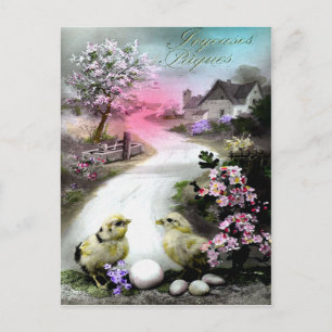 Cartão Postal De Festividades Páscoa vitoriana