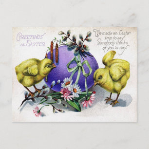 Cartão Postal De Festividades Páscoa vitoriana