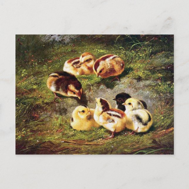 Cartão Postal De Festividades Páscoa vitoriana (Frente)