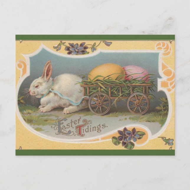 Cartão Postal De Festividades Páscoas de vindima (Frente)