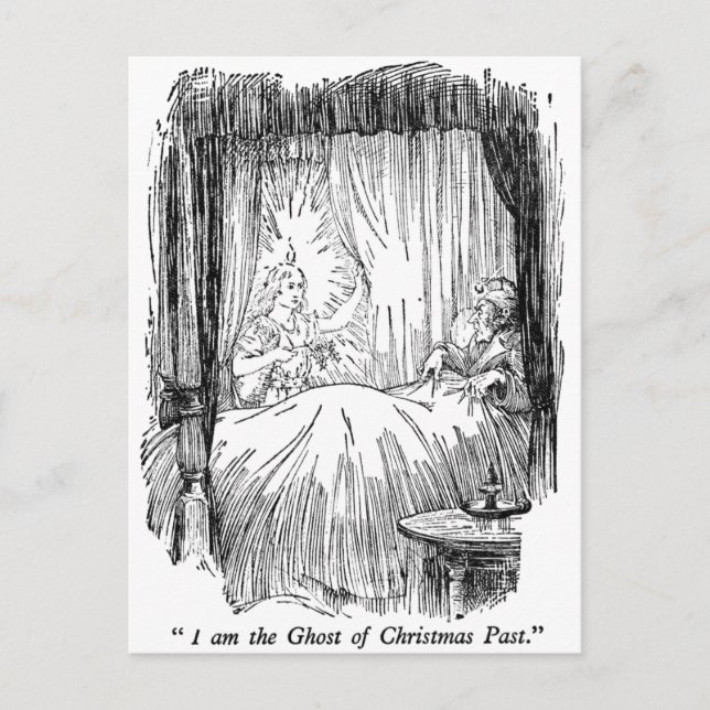 Cartão Postal De Festividades Passado do Natal (com texto) (Frente)