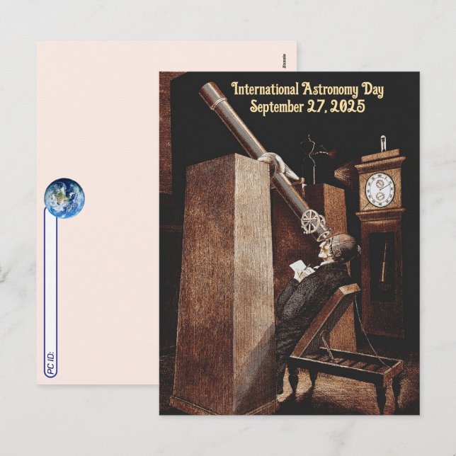 Cartão Postal De Festividades Passagem - Dia Internacional da Astronomia (Frente/Verso)