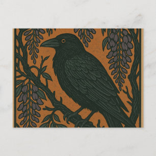 Cartão Postal De Festividades Pássaro Corvo