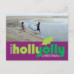 Cartão Postal De Festividades Passe Cartaz de Natal Holly Jolly