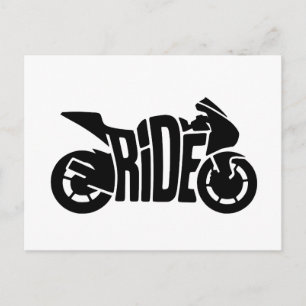 Cartão Postal De Festividades Passeio de Moto Esportiva