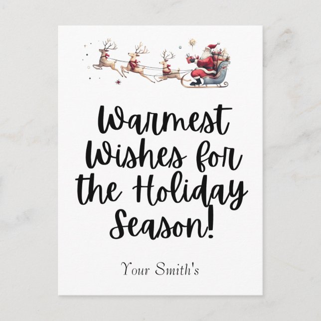 Cartão Postal De Festividades Passo de Natal Festivo (Frente)