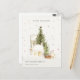 Cartão Postal De Festividades Pastel White Snow Tree Casas de Terras de Neve Sau (Frente/Verso In Situ)