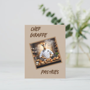 Cartão Postal De Festividades "Pasteleiro Girafa: Chegando a Novos Altos na