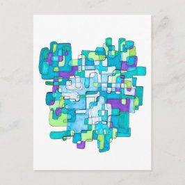 Cartão Postal De Festividades Pastellfarbene Endlose Quadratische Gelassenheit 