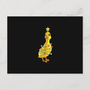 Cartão Postal De Festividades Pata Árvore de Natal T Luzes Decorrem Estrela Pre