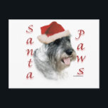 Cartão Postal De Festividades Patas do papai noel do Schnauzer padrão<br><div class="desc">Seu cão do Natal do favorito joga o ~ de Papai Noel ou as patas do papai noel. Este design do divertimento da raça do cão de AKC, prende o Schnauzer padrão, faz um presente original do Natal em um t-shirt, em um ornamento, em um cartão, em uma caneca, em...</div>
