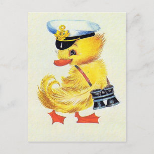 Cartão Postal De Festividades Pato da páscoa