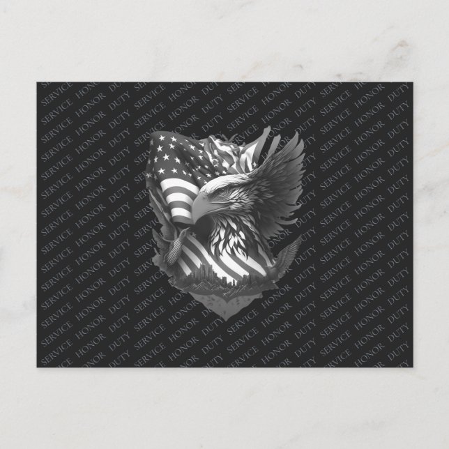 Cartão Postal De Festividades Patriotic Military Appreciation Thank You Veterans (Frente)