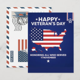 Cartão Postal De Festividades Patriotic Soldier Holding US Flag Postcard