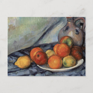 Cartão Postal De Festividades Paul Cezanne - Fruta E Um Jug Na Mesa