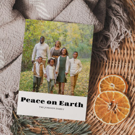 Cartão Postal De Festividades Paz em Foto da Família na Terra Feliz Natal